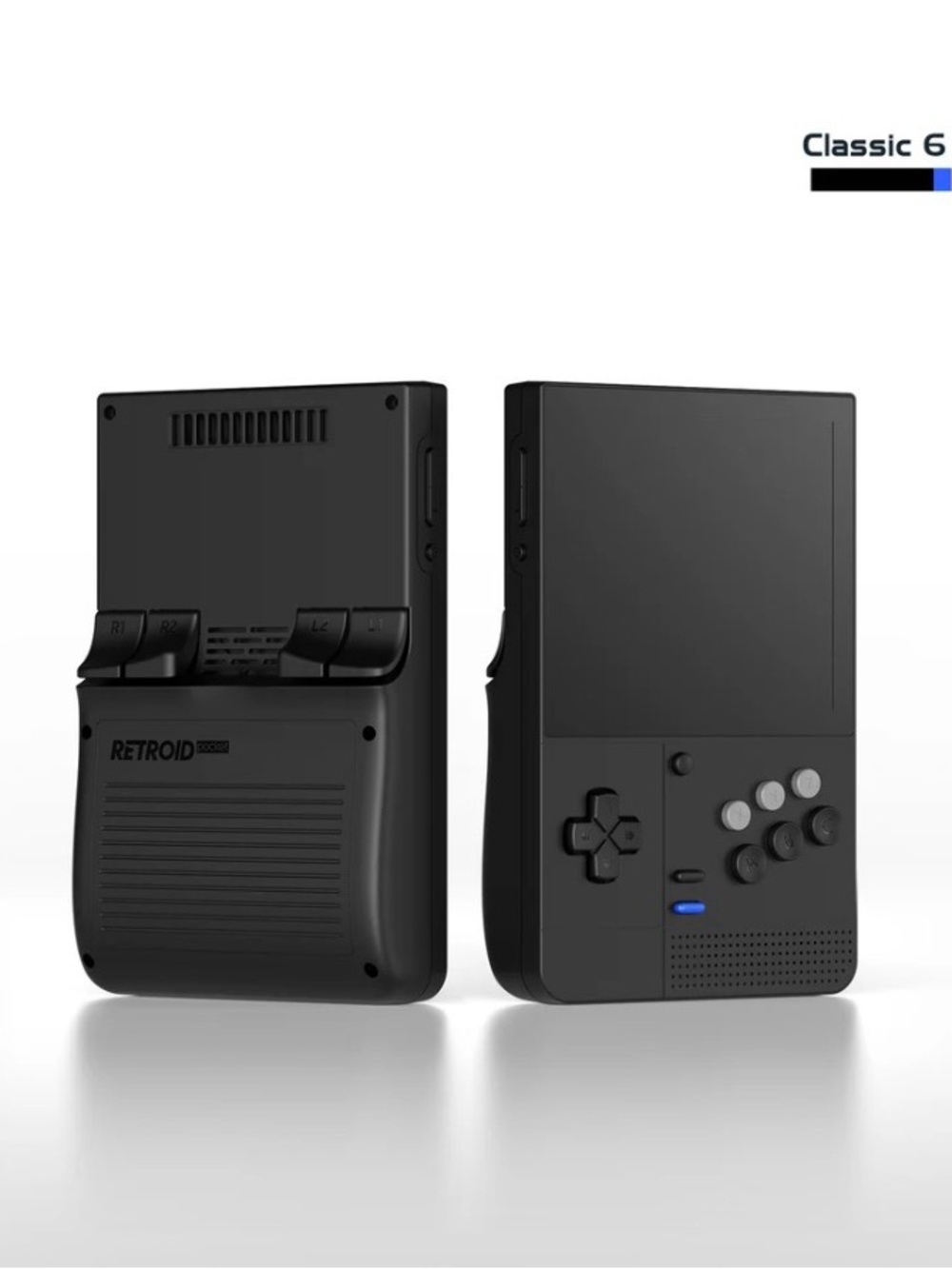 Retroid Pocket Classic 6 button Handheld Gaming Console - Black